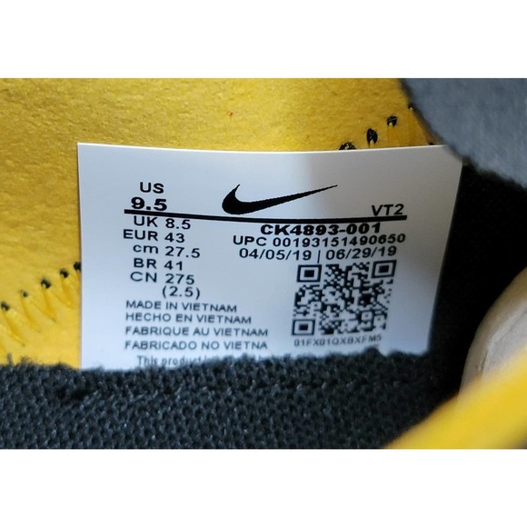 Nike React Element 55 Steelers Shoes Black Sneakers Sz Men\'s 9.5 CK4893-001 11W main image 5